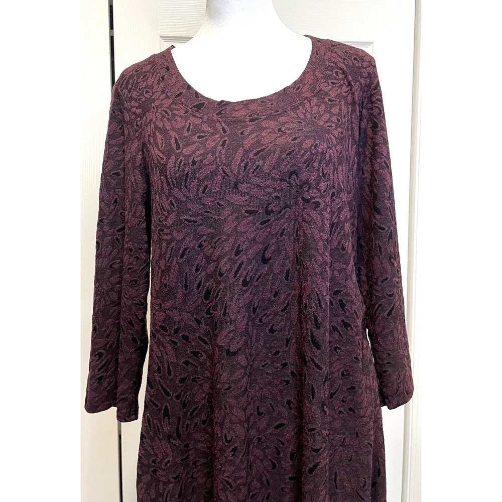 Vtg Cut Loose‎ Burgundy Midi Dress Size L Y2K Witchy Dark Fairy Romantic Crunchy
